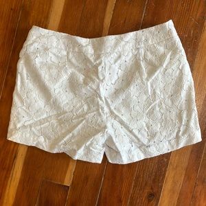 Cream Lace Shorts